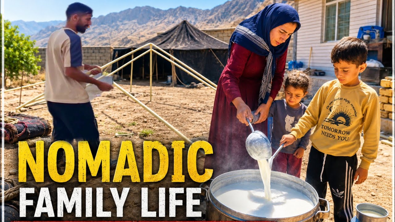 How Nomads Live Every Day | Tent Shopping & Making Kashk from Scratch