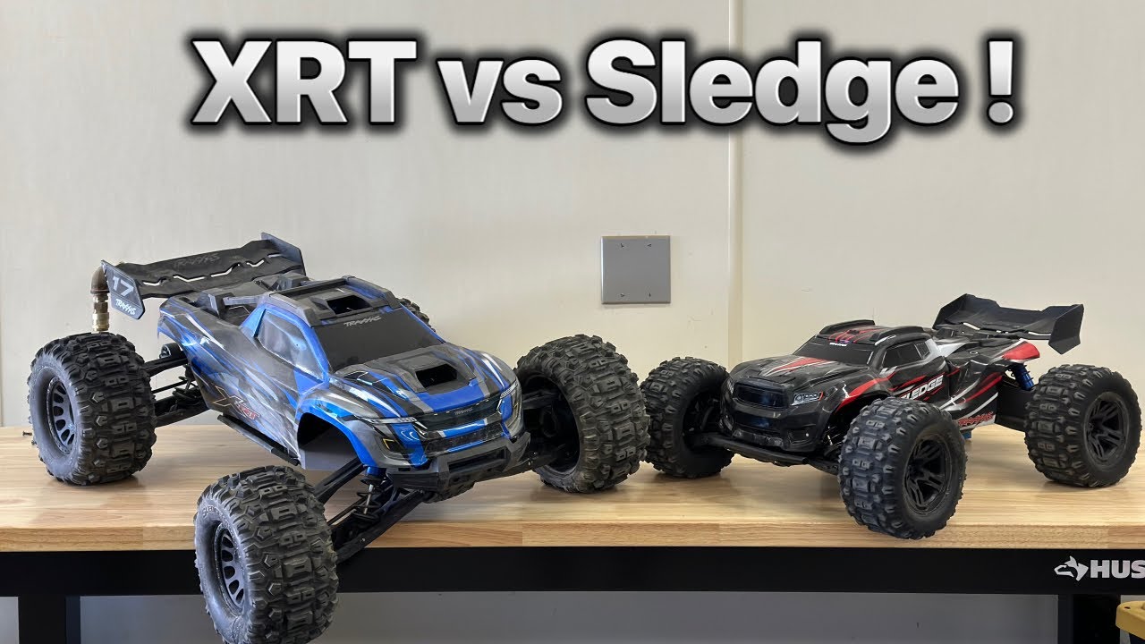 Traxxas XRT vs Sledge:Epic RC Off Road Battle of the Truggies!