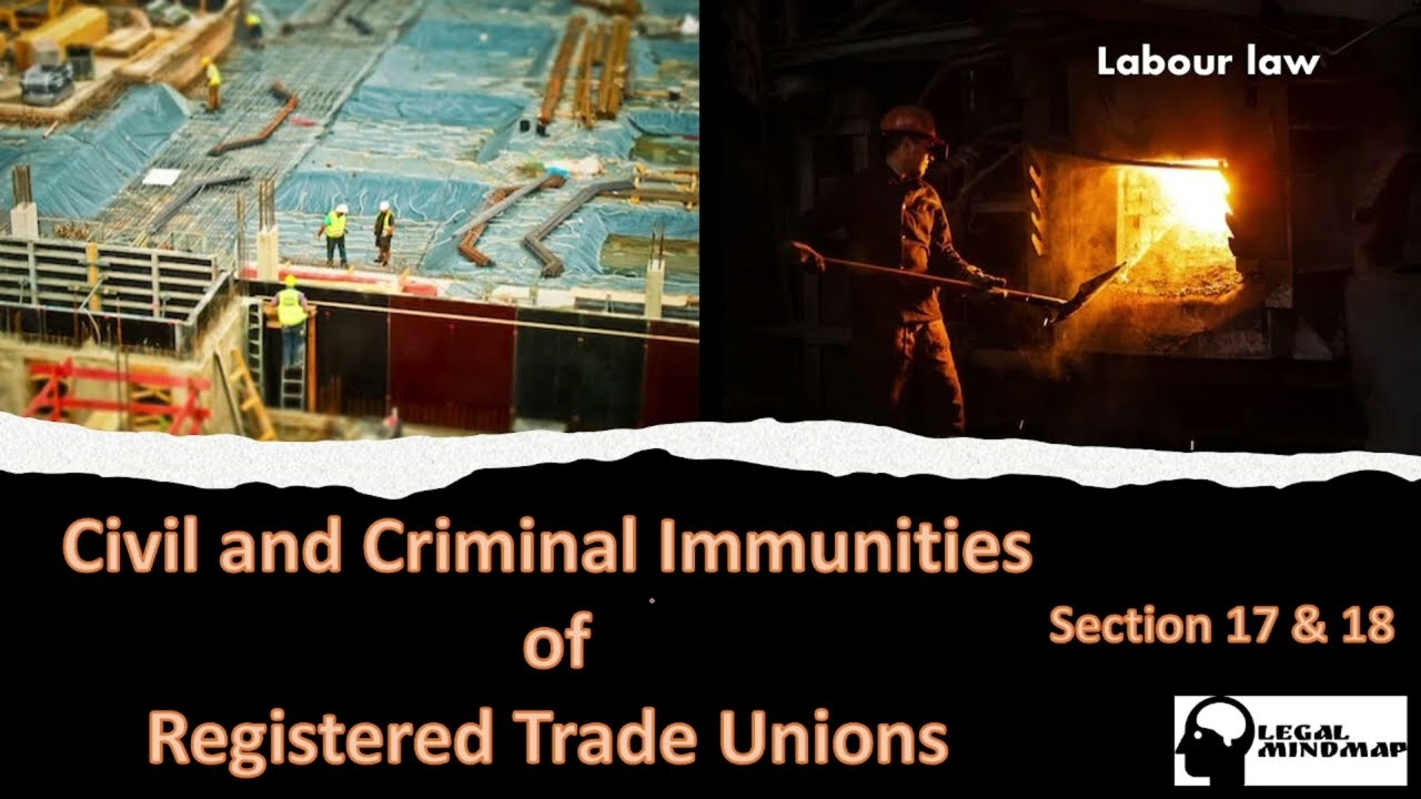 Civil and Criminal Immunities of Registered Trade Unions
