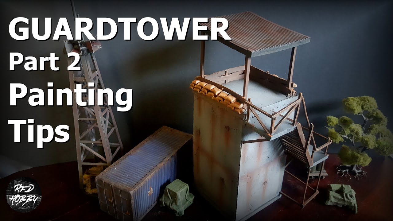 How to Paint and Airbrush Concrete and Rust for Wargaming Terrain