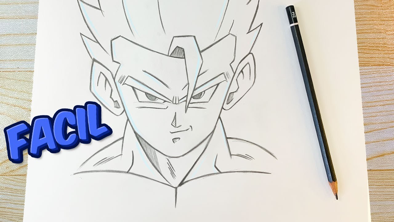 Cómo Dibujar a Gohan Místico Paso a Paso con Lápiz - Dragon Ball