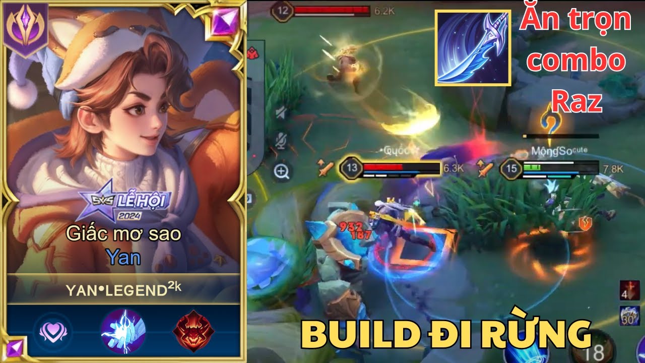 Yan Legend - Múa Yan Đi Rừng Kết Hợp Thương Khung Kiếm Quá Mạnh - Liên Quân Mobile