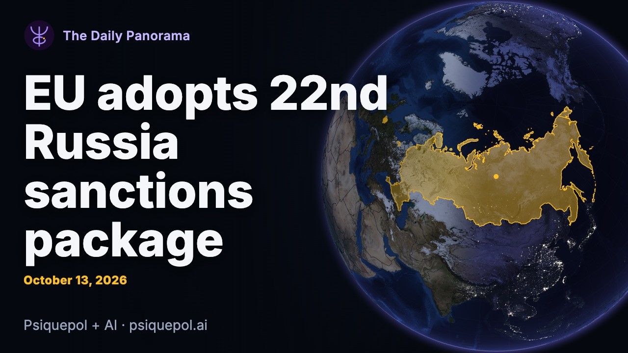 EU adopts 22nd Russia sanctions package &middot; The Daily Panorama #Shorts