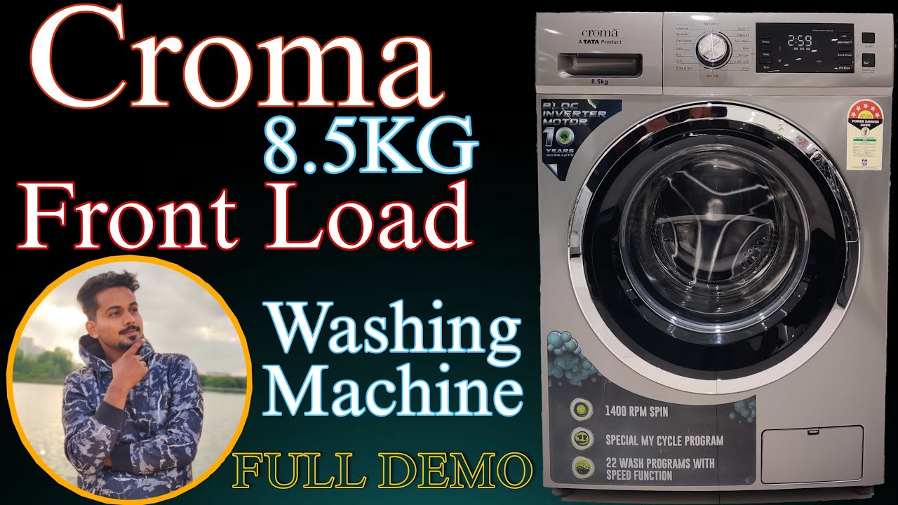 croma 8.5kg front load washing machine Full demo in Hindi by mohd Salman shah