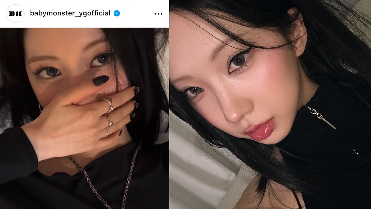 겨쿨 어서오세요🖤 베이비몬스터 '아사' 메이크업 해 보았습니다🐈‍⬛