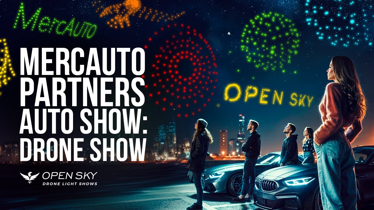 Custom Drone Light Show - Mercato Partners Auto Show