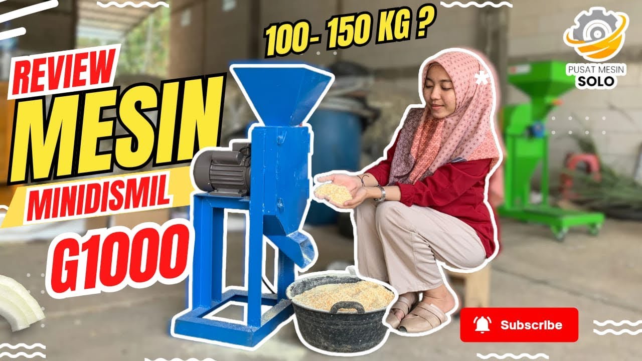 MESIN GILING JAGUNG UNTUK PAKAN TERNAK KAPASITAS 100-150 kg/jam #mesingiling #mesinchopper