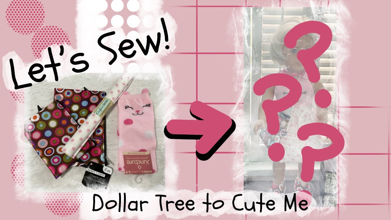 Sewing Doll Clothes, Dollar Tree,  18 inch doll