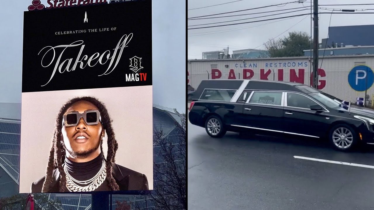 Похоронная процессия Takeoff прибыла на арену State Farm! 🙏🏾