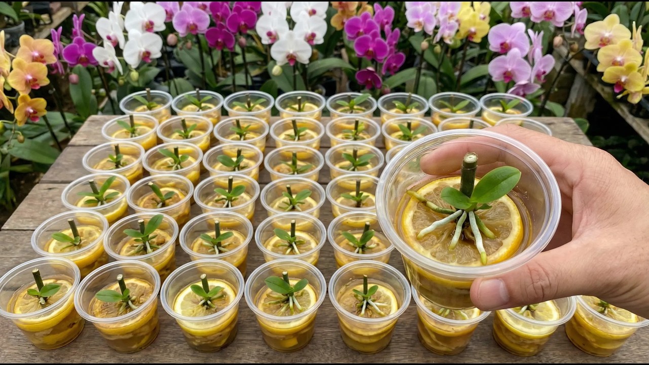 Just lemons! Orchid seedlings suddenly sprout and bloom all year round.
