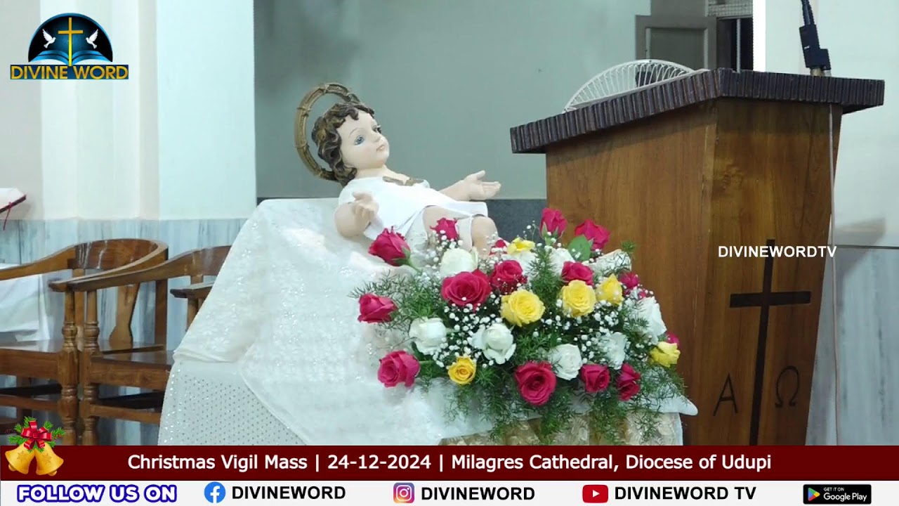 Christmas Vigil Mass | 24-12-2024 | Milagres Cathedral Kallianpur | Diocese Of Udupi