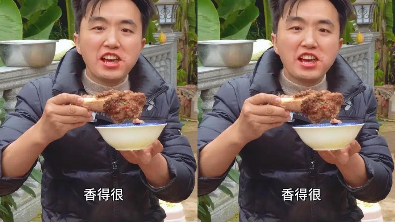 徐三娃赶场捡了便宜，整了一大盆棒骨做酱大骨，软烂脱骨太好吃了