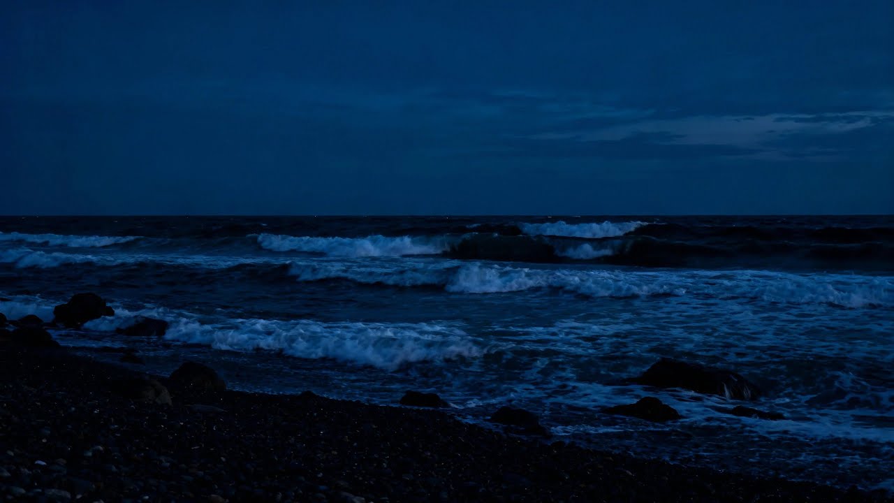 Deep Sleep with Ocean Waves, Dark Screen Ocean Therapy Sounds