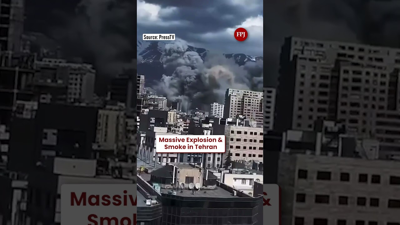 Massive Explosion Reported in Tehran After US-Israeli Strikes | Thick Smoke Seen Rising