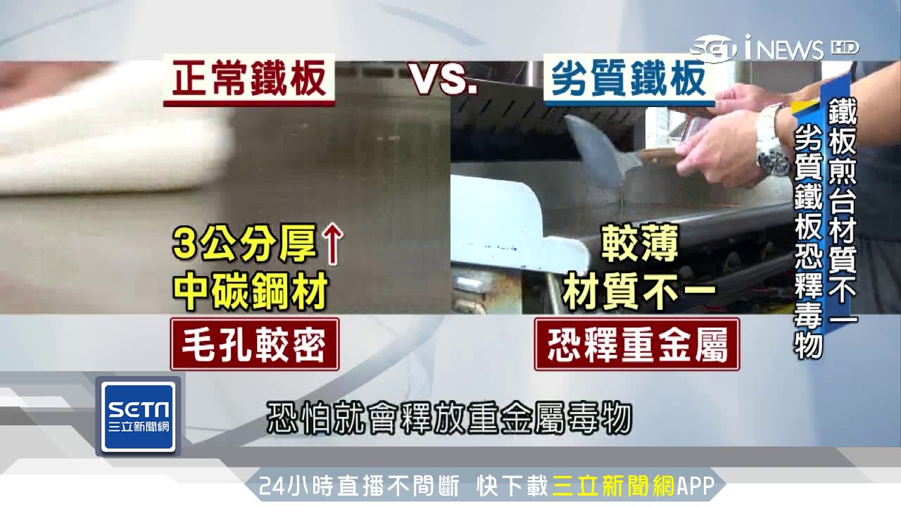 煎台材質揭秘！劣質鐵板用久恐釋毒物｜三立新聞台