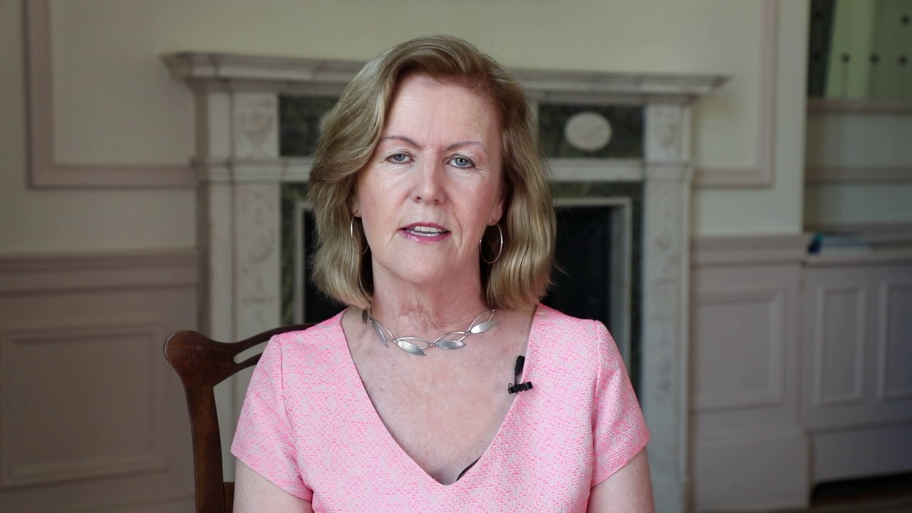 Ambassador Anne Anderson reading a poem by John Montague: “A Bright Day” to mark Poetry Day Ireland
