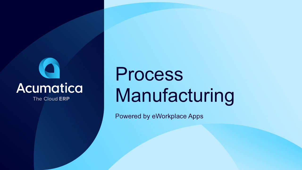 Process Manufacturing powered by eWorkplace Apps