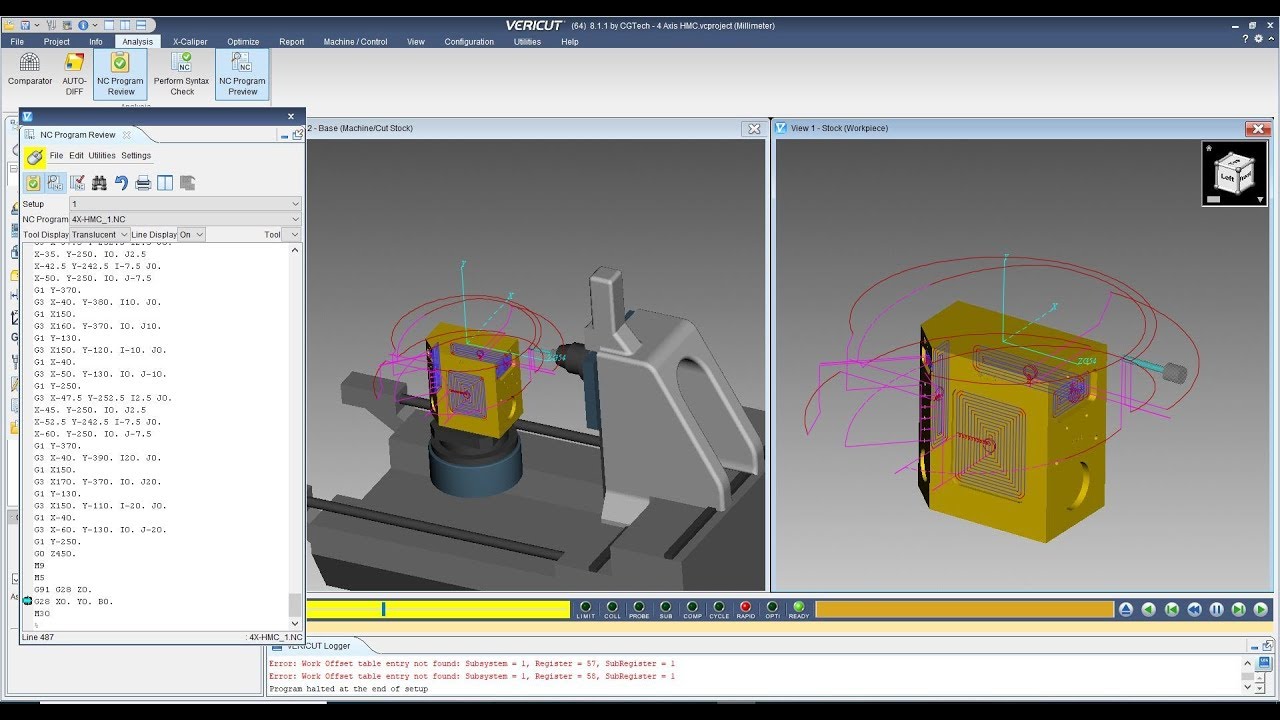 MasterCAM 2019 Tutorial #37 | 4Axis HMC & Simulation NC code
