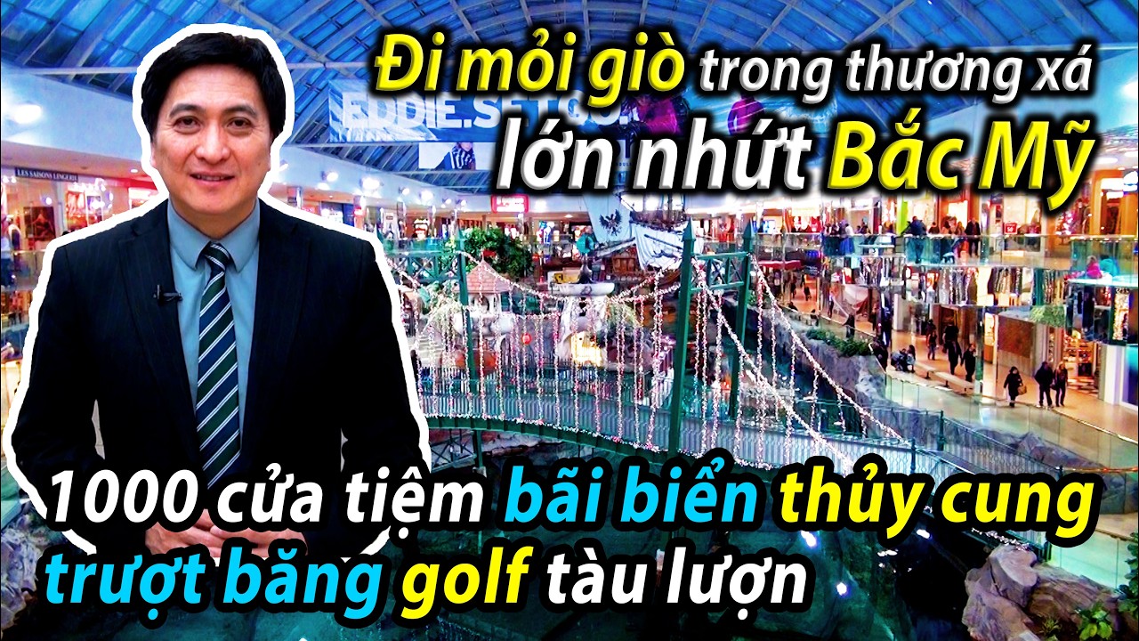 Tất cả đều trong nhà, West Edmonton Mall tha hồ mua sắm, vui chơi. Giáng Sinh, Noel, Noen, Christmas