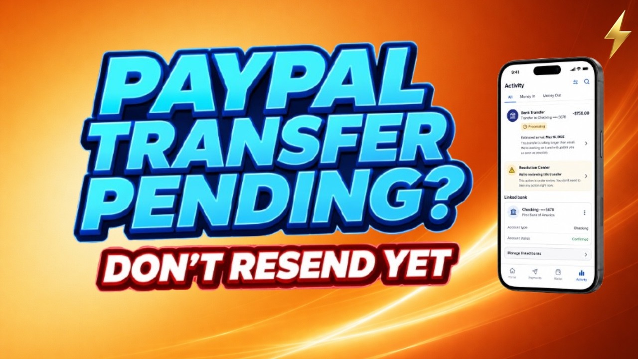 PayPal Bank Transfer Pending Too Long? What to Check Before You Retry