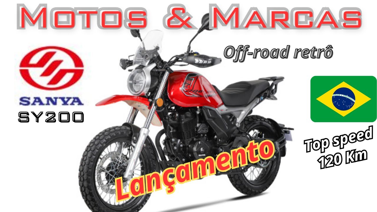 Lançamento da scrambler SANYA SY200GY-3, com top speed de 120 Km. Quem gostou deixe👍