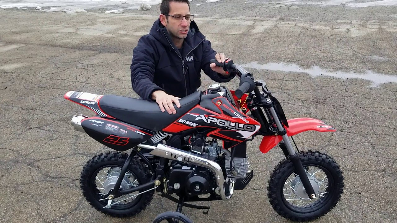 Dirt Bike Apollo DB-25 Test Ride And Review With Training Wheels In Stock Now
