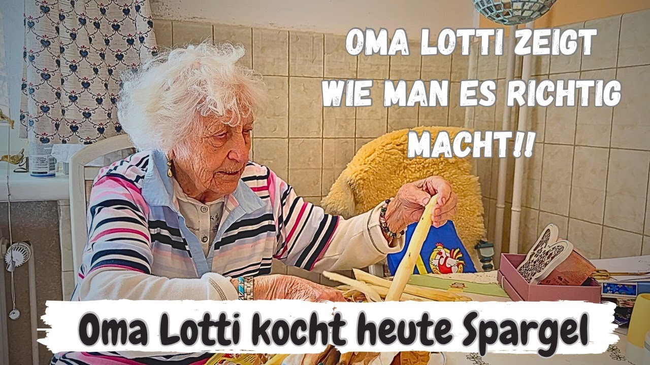Die 93-jährige Oma Lotti zeigt, wie man richtig Spargel nach deutscher Art zubereitet!