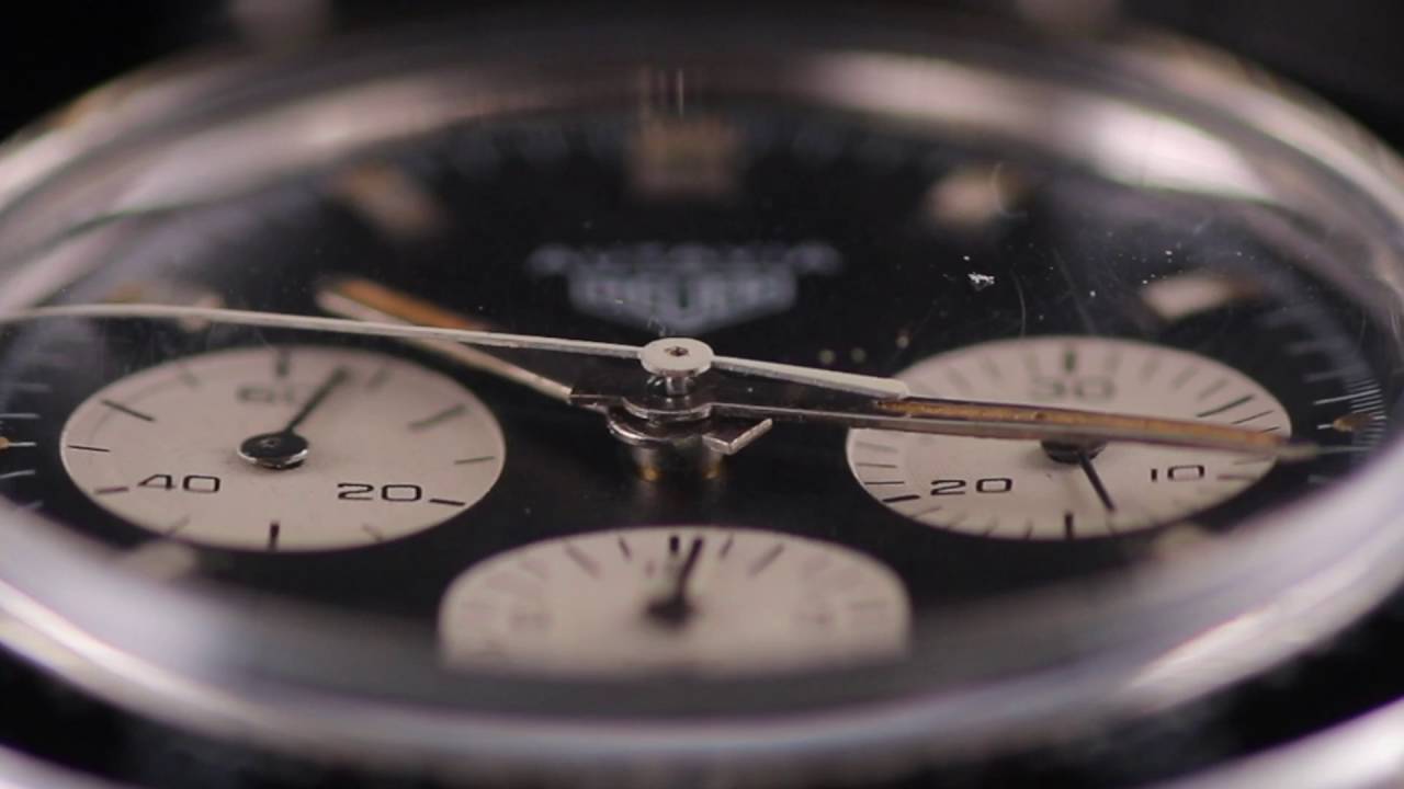 Vintage Heuer Autavia 2446C compressor case with valjoux 72 movement