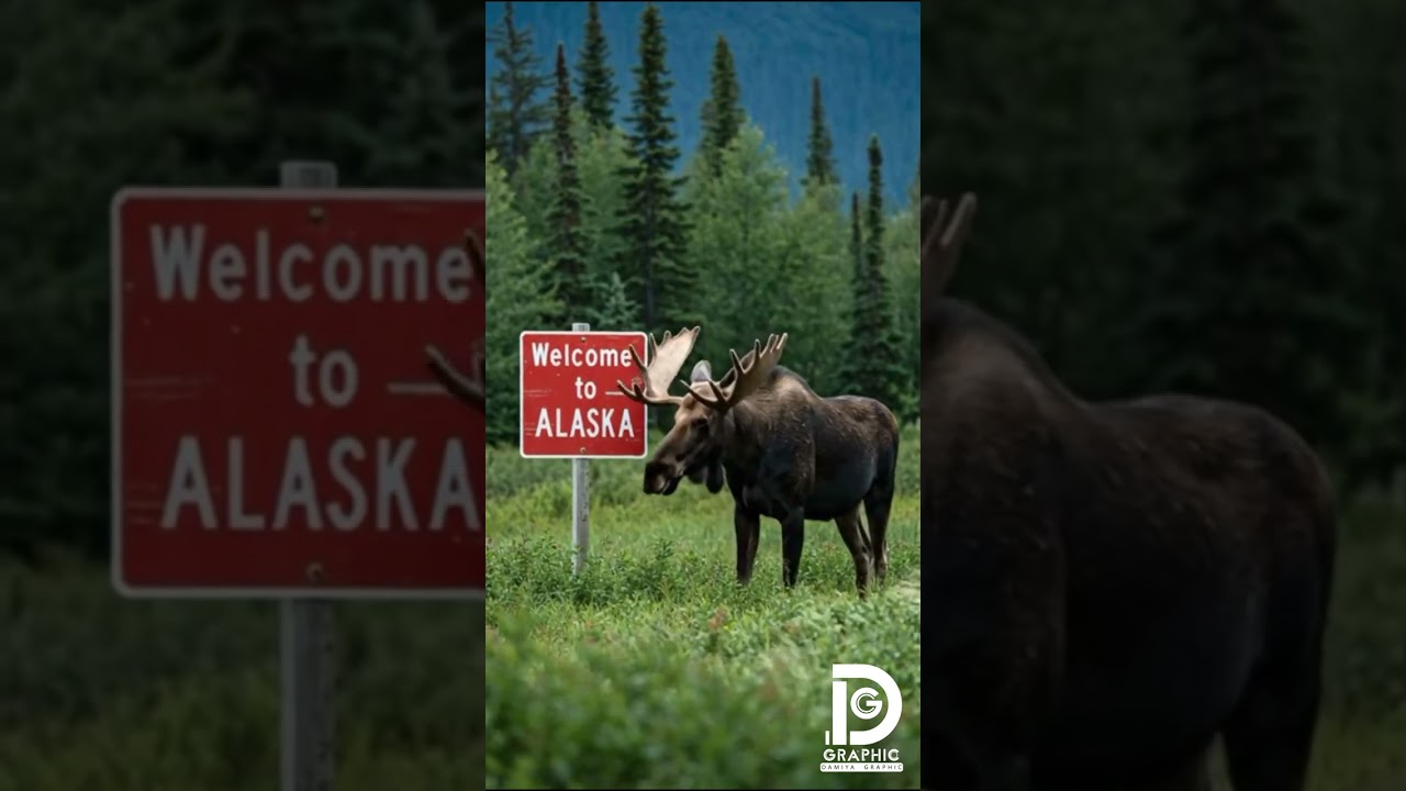 INSANE Moose Encounter! 🤯 Welcome to Alaska Road Trip (57 chars)