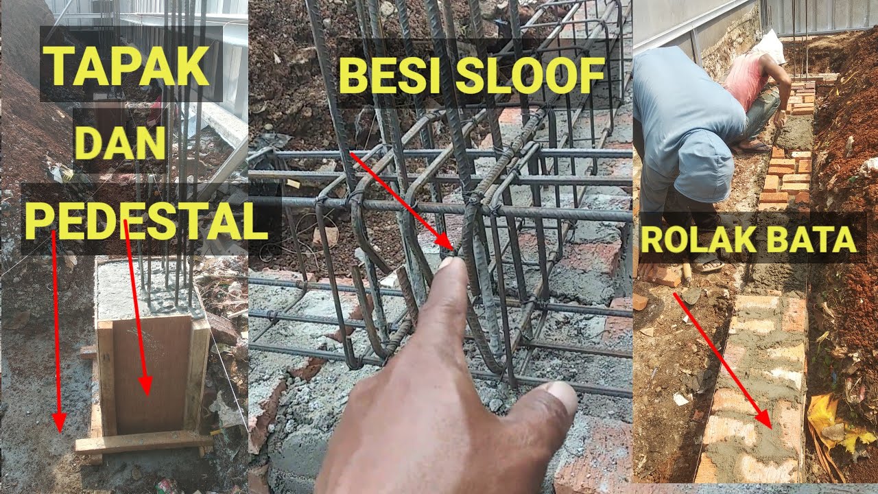 TAHAPAN BANGUN RUMAH 2 LANTAI DARI PONDASI TAPAK SAMPAI BESI SLOOF