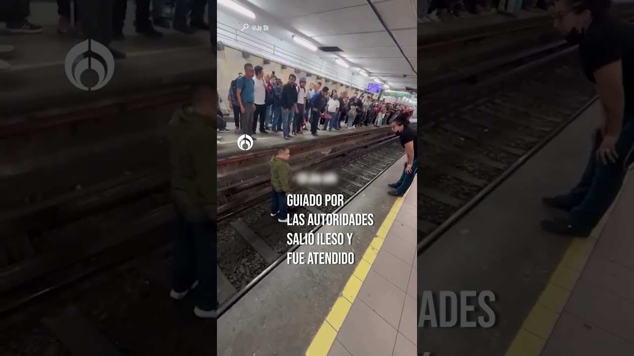 Hombre sufre ataque epil&eacute;ptico y cae a las v&iacute;as del Metro