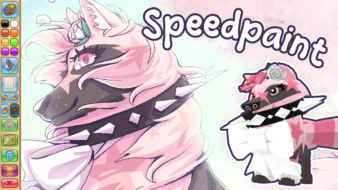 Drawing my AJPW Main Look! ✦ Animal Jam Masterpiece Speedpaint + Commentary