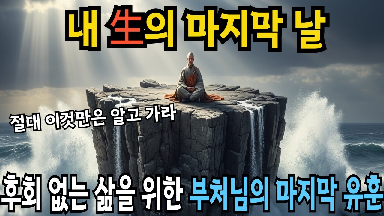 오늘이 내 생의 마지막 날이라면 ,  후회 없는 삶을 위한 부처님의 마지막 유훈  [붓다의 향기]  🙏