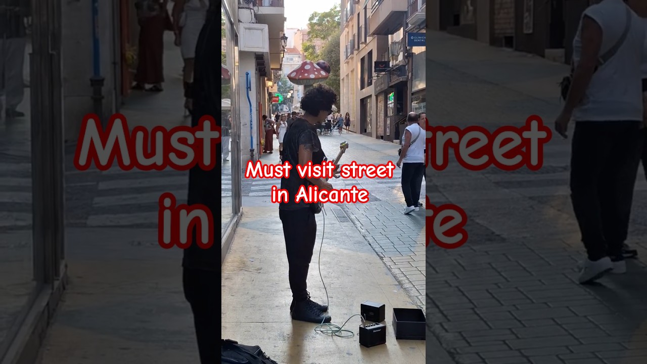 The most #popular #tourist #street in #alicante. Famous #mushroom street #spain. #2025 #travel