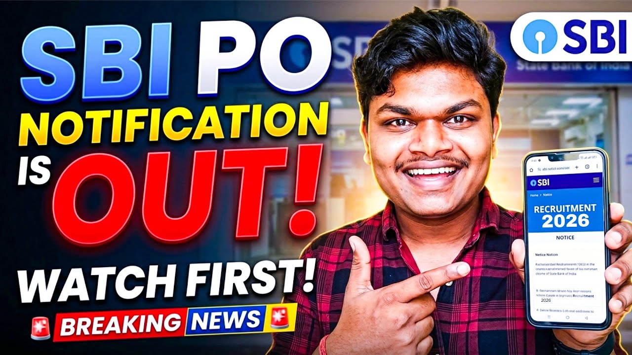 SBI PO 2026 నోటిఫికేషన్ వచ్చేసింది 🔥 | 1500 Vacancies | Watch Before Applying