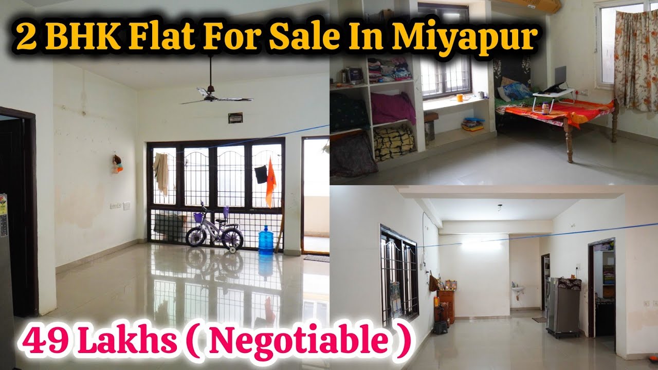 2 BHK Flat For Sale In Miyapur 🏩 || 49 Lakhs || Low-Price || UDS: 30 Sq Yards ||  Code: PAR- 940 ✨️ 