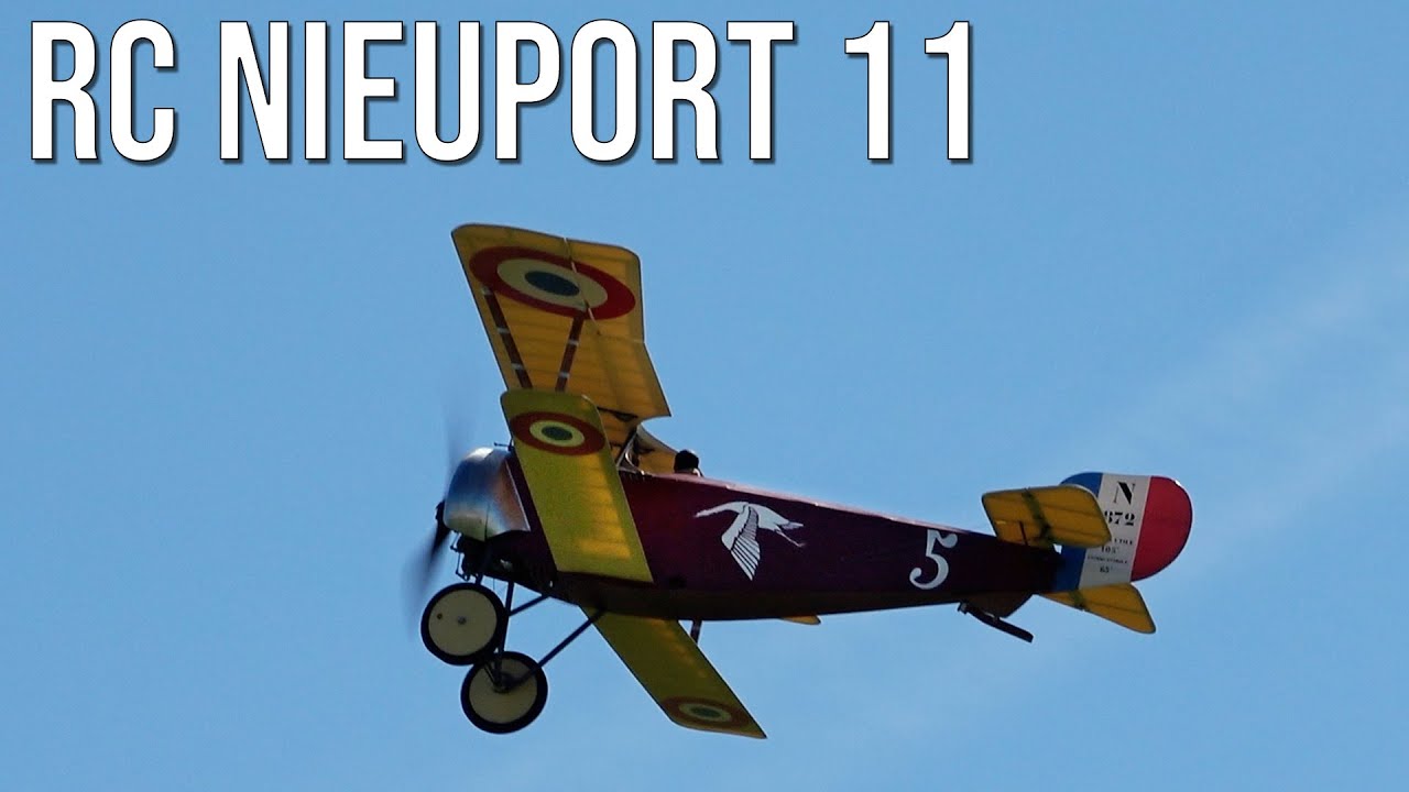 Beautiful Scale Model! Big RC Plane Nieuport 11- Nice And Rare Model Flying At Flight Show