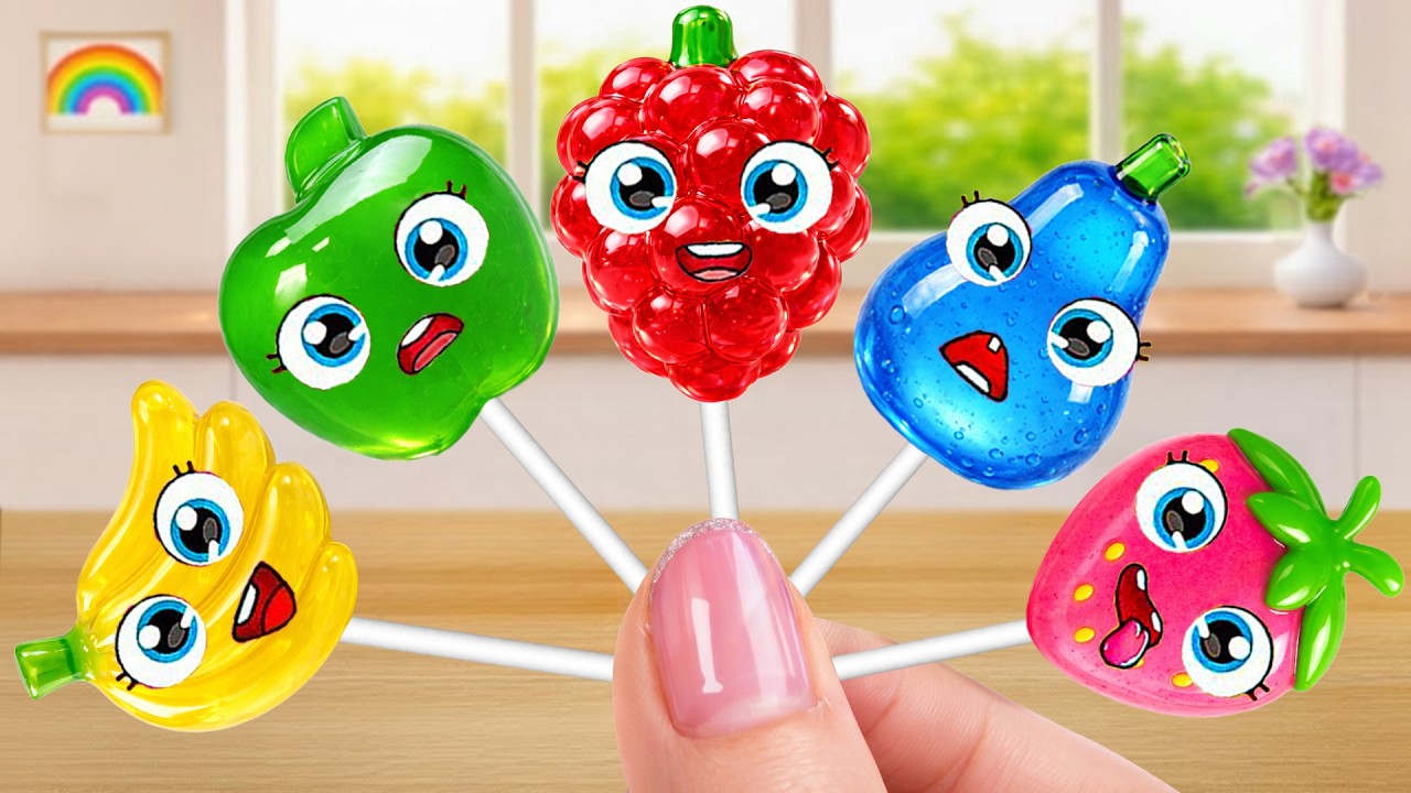 Viral Mini Rainbow Fruit Jelly 🌈 How To Make Miniature Rainbow Dessert 🍭 Sweet Mini Bites