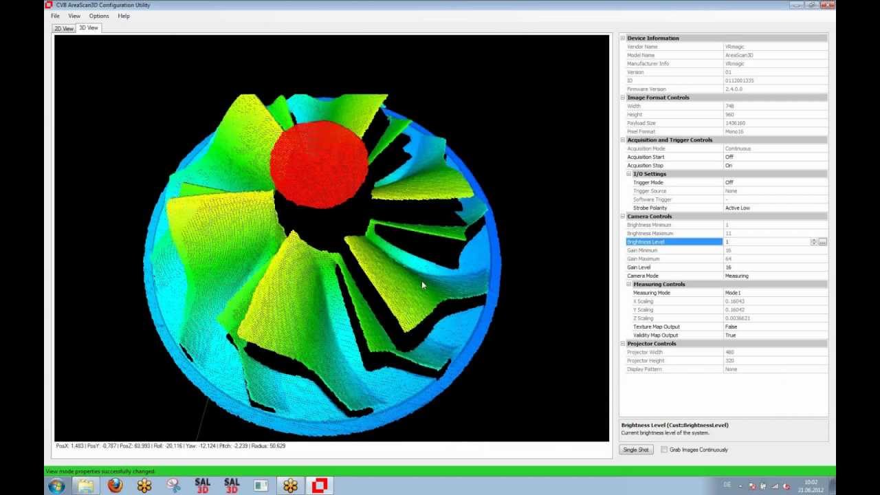 3D machine vision with high precision fringe projection using the VRmagic AreaScan3D