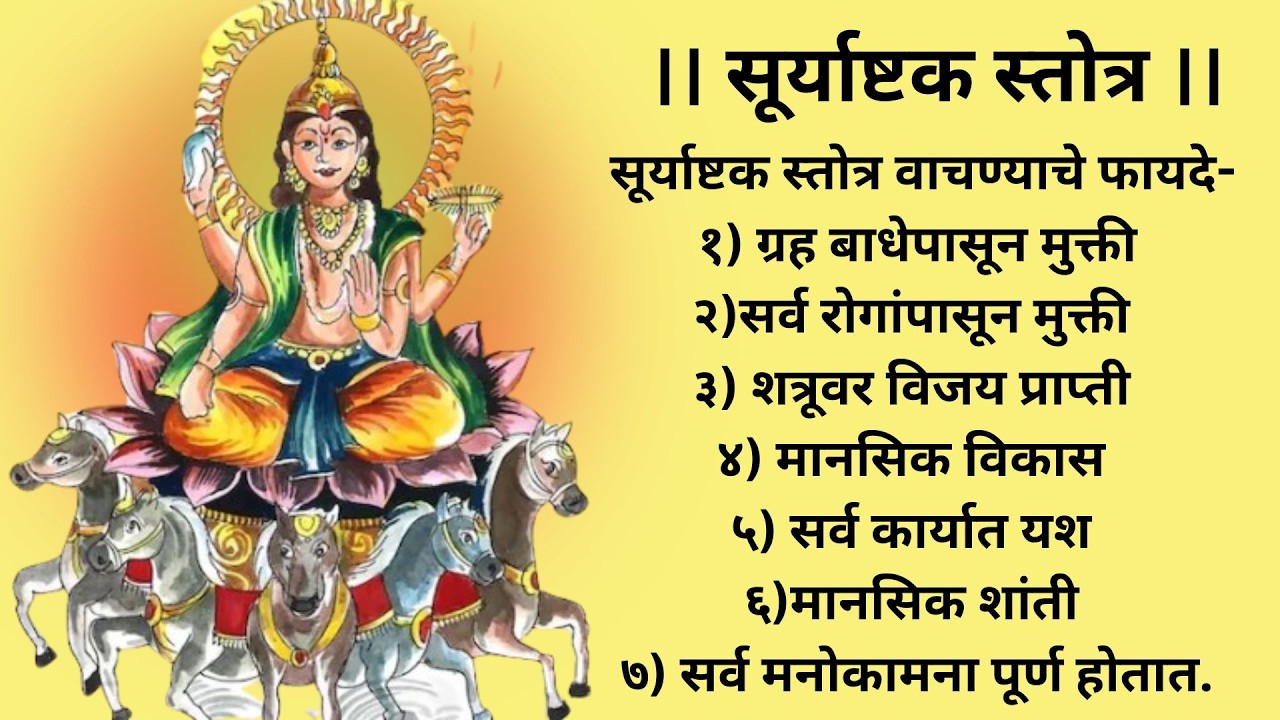 ।। सूर्याष्टक स्तोत्र ।। Suryashtak Stotra #suryashtakam #swamisamarth #prakatdin