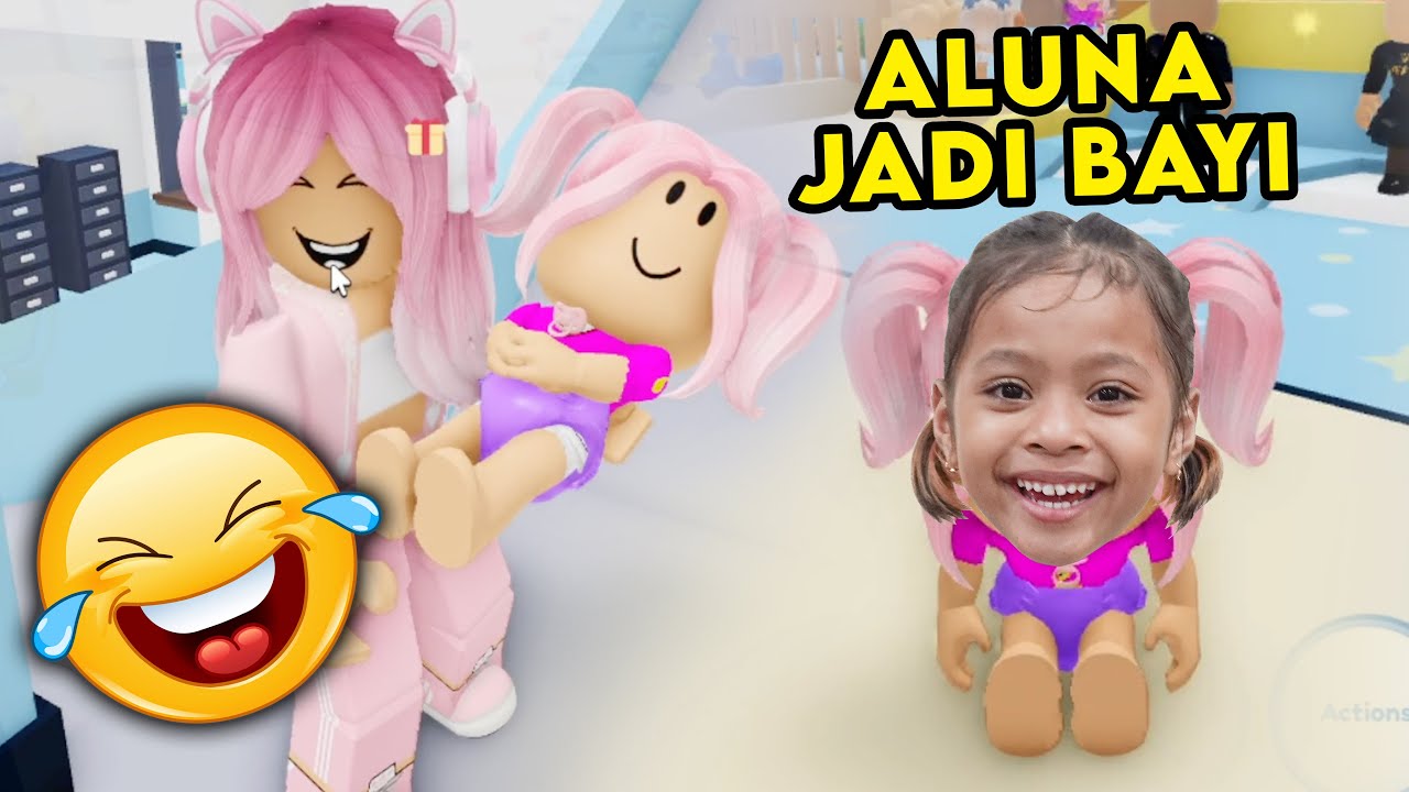 ALUNA JADI BAYI DI ROBLOX INDONESIA‼️ SUSAH NGURUSNYA‼️😂