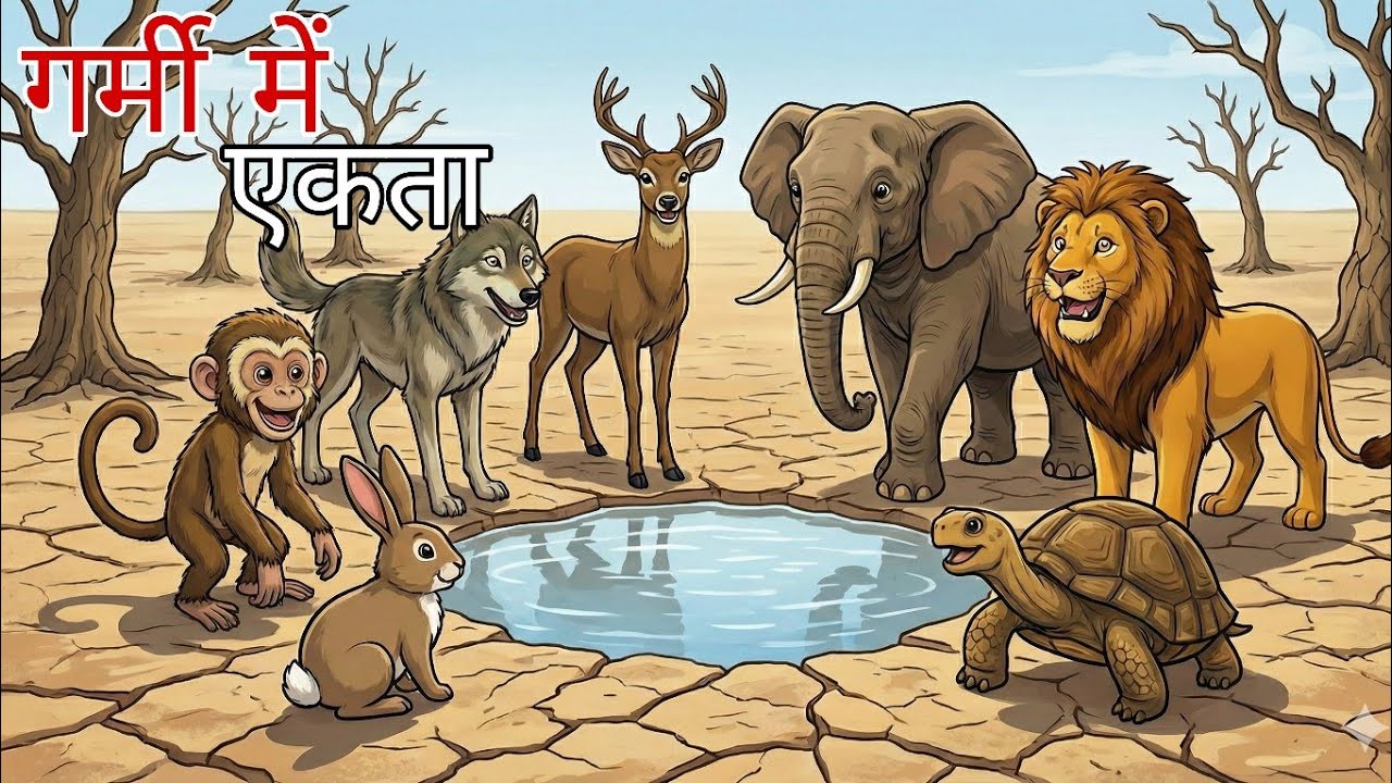 गर्मी और एकता | garmi aur Ekta | hindi kahani | moral story | #animation 