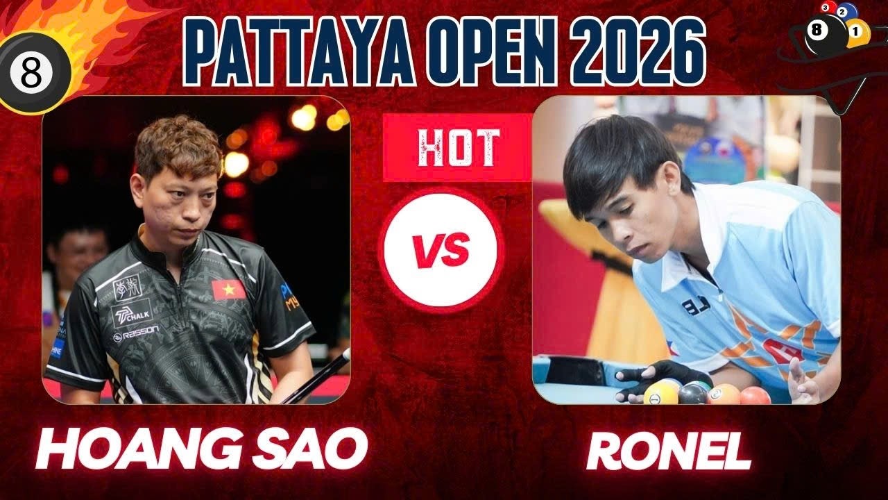 🔴 Live 2026 PATTAYA OPEN POOL Top 16 | HOÀNG SAO VS RONEL