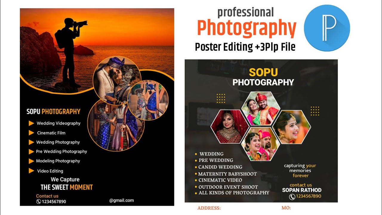 Photography Banner Editing +3Plp File/फोटोग्राफी बॅनर ईडिटींग+३Plp File