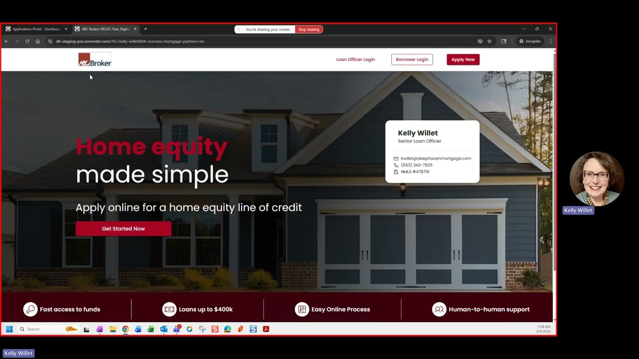 ​HELOC Portal How to Utilize Shareable Link