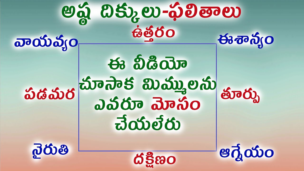 వాస్తులో అష్ట‌దిక్పాల‌కుల‌కు సంబంధించిన ఫలితాలు