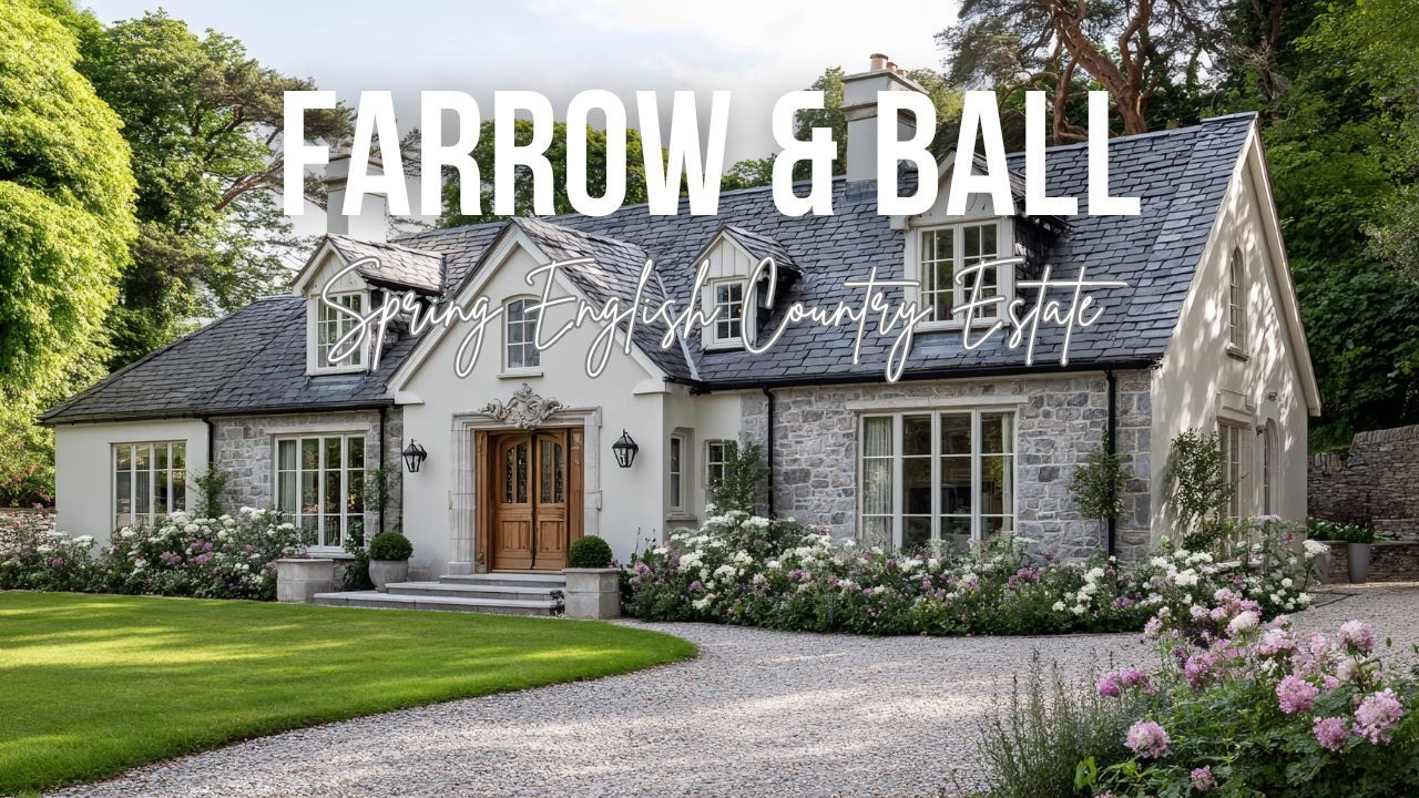 Refined Spring English Country Estate Inspired by Farrow & Ball Color Heritage