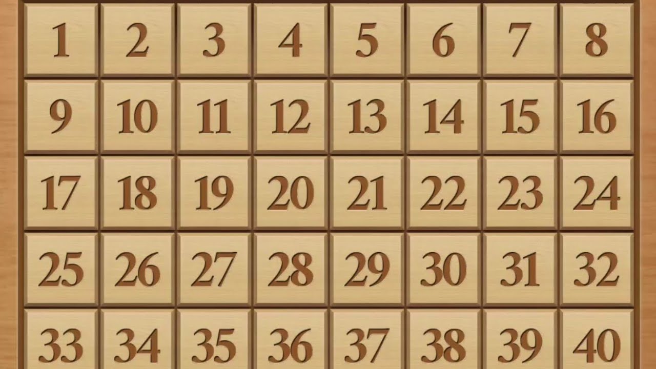 Easy or hard to slove 8x8 number puzzle