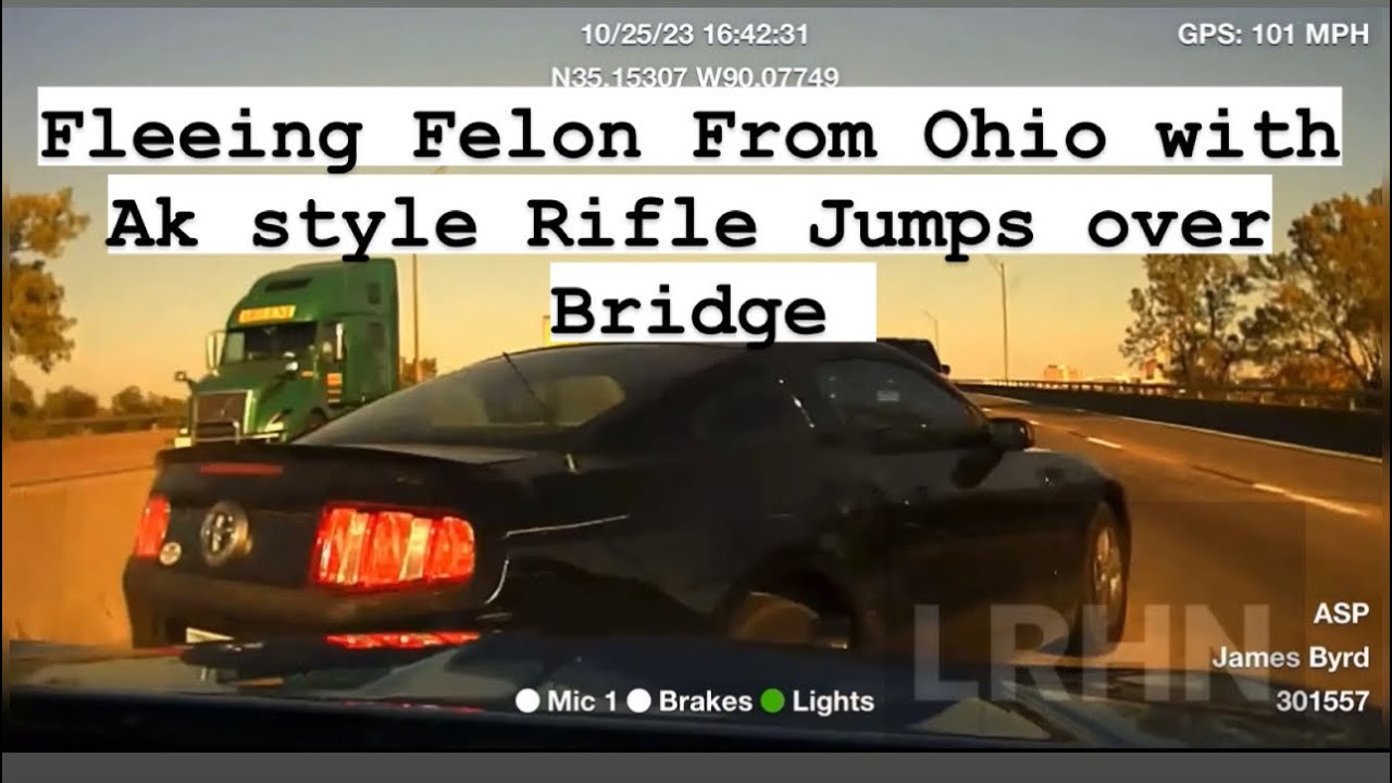 Felon Wanted For shooting residence with AK style rifle Jumps Over Bridge after being Pitted