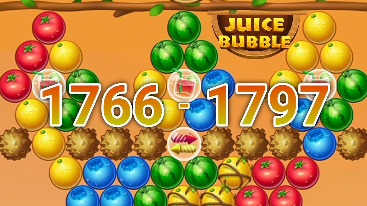 Shoot bubble fruit splash, level 1766-1797, fun fruit bubble game